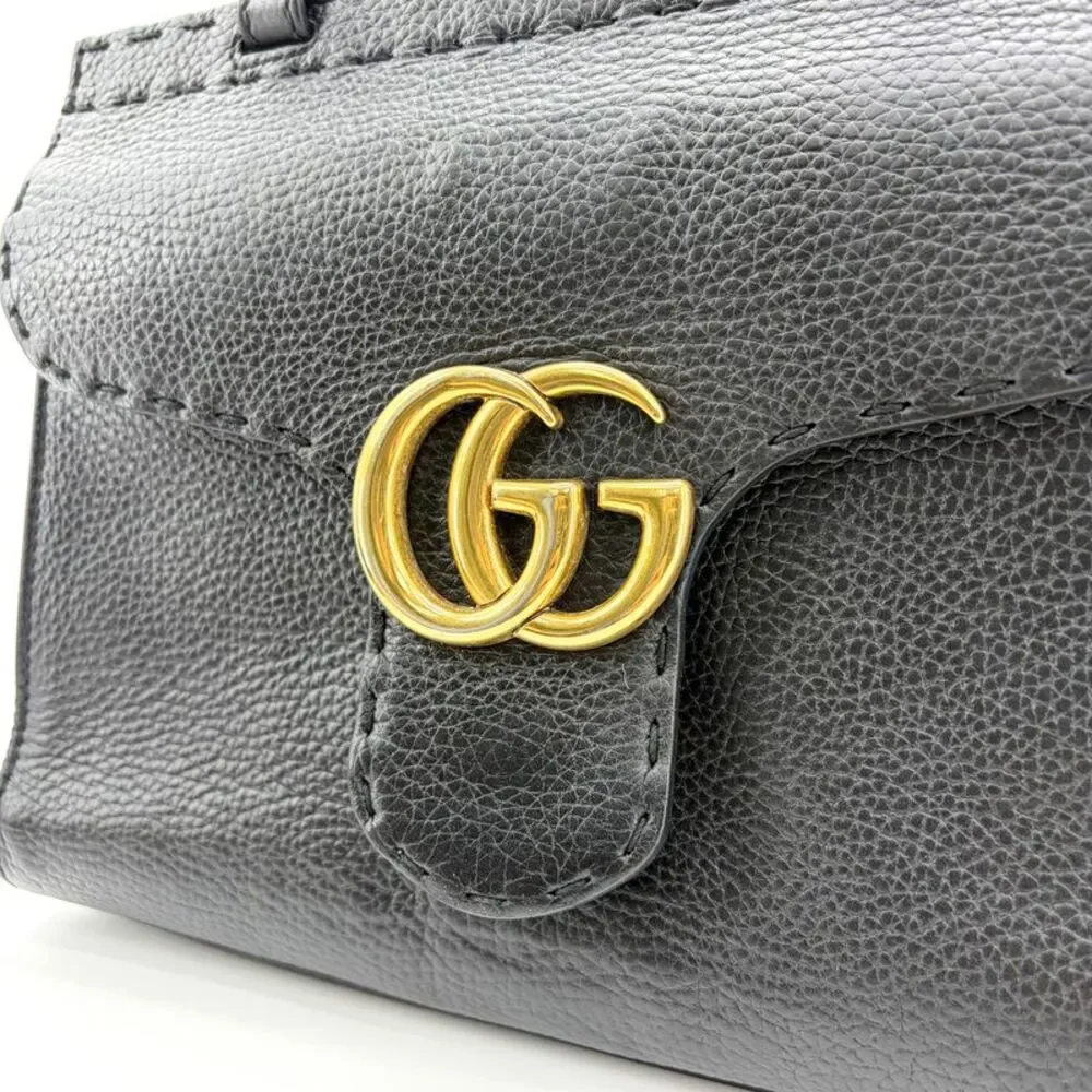 Gucci GG Marmont Small Top Handle Bag Black